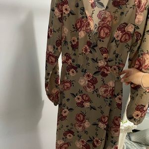 Floral wrap dress